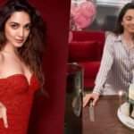 Kiara Advani kisses Sidharth Malhotra during birthday celebration at home; observe his miniature representation on the cake.